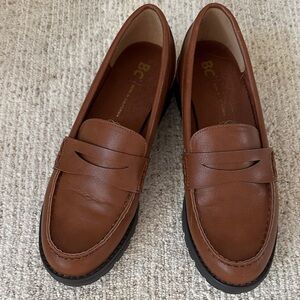 Free People Brown Leather Women's Loafers